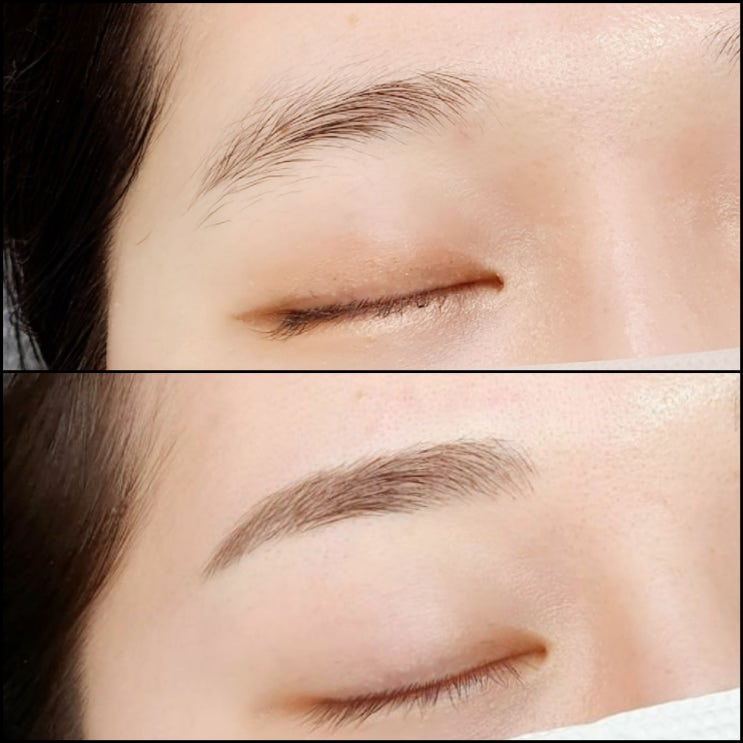  왕십리 눈썹문신 자연스럽게했어요~남자눈썹가격동일!/눈썹문신전문샵비비네