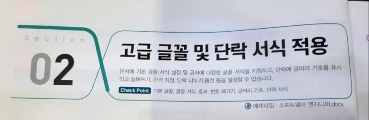  멘토 모스 워드 - 고급 글꼴 및 단락 서식 적용