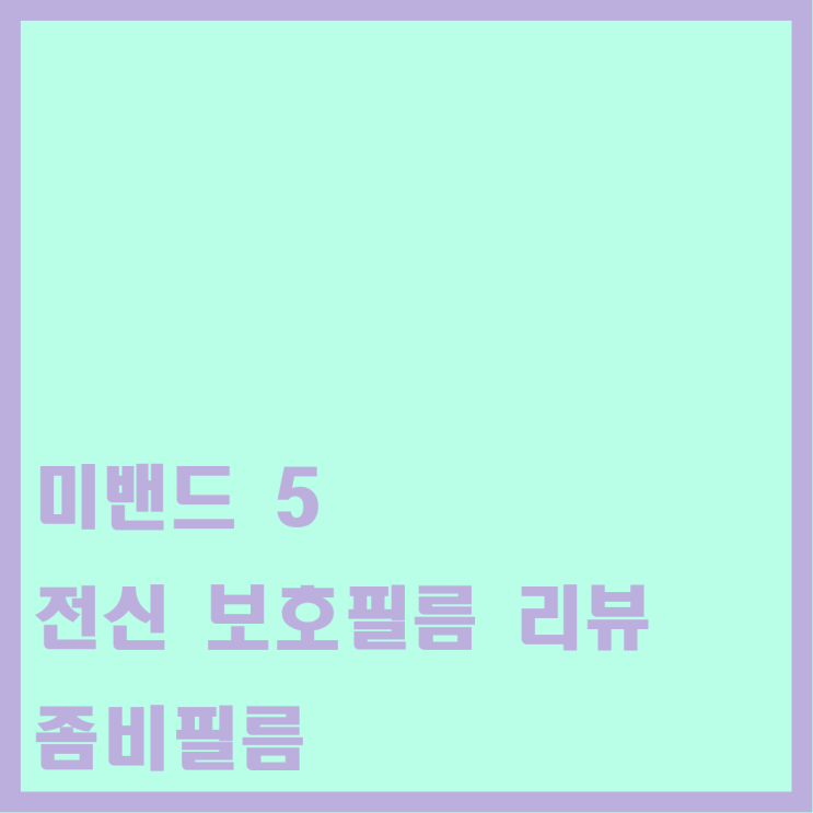 미밴드5 액정보호필름 & 전신 보호필름 리뷰 / 추천 / 좀비 베리어 좀비 필름