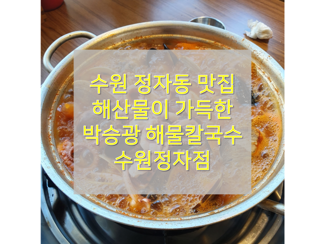  수원 정자동 맛집 해산물이 가득한 수원 칼국수 맛집 박승광 해물 손칼국수 수원 정자점
