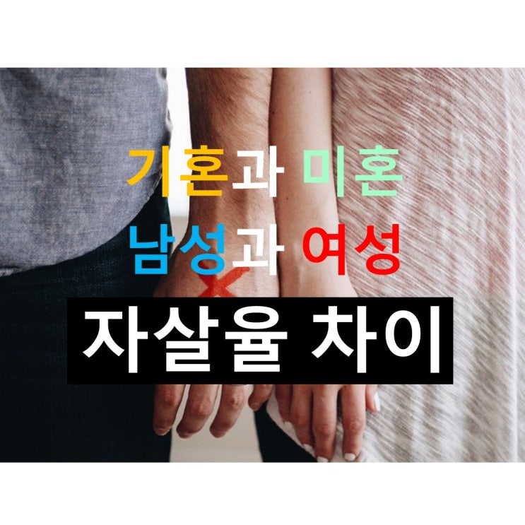  미혼여성과 기혼여성의 미혼남성과 기혼남성 자살율의 차이 (이혼-사별 뒤 자살위험 남성 ↑… 여성은 ↓)