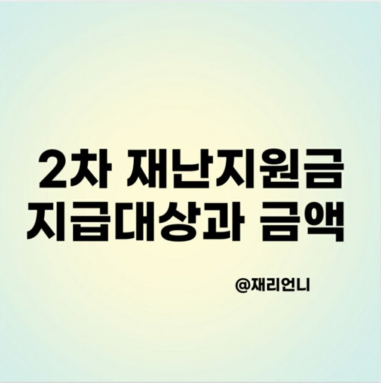 2차 긴급재난지원금 미취업청년 및 선별지급 대상과 금액 신청방법