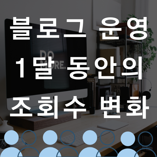  티스토리 블로그 운영 1달 동안의 조회수 변화