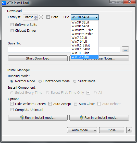  ATIc Install Tool v2.32.0 (AMD 최신 그래픽/칩셋 드라이버 검색/다운로드)