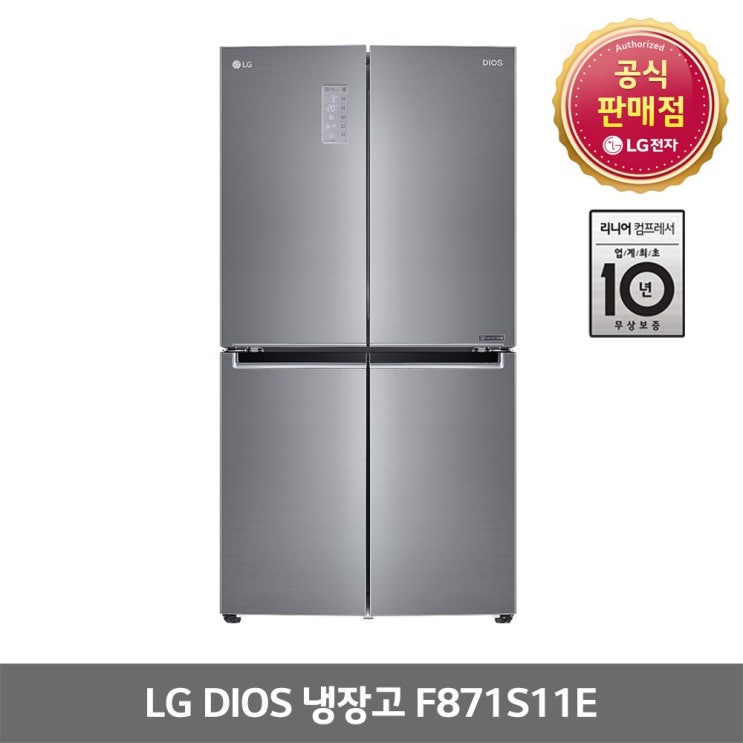 LG디오스 870L 4도어 냉장고 F871S11E 1등급, LG 디오스 F871S11E