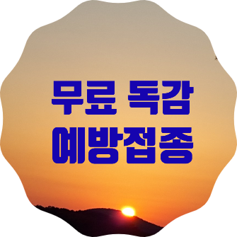  인플루엔자(독감) 예방접종 무료로 받으세요(중/고생, 62~64세 추가)