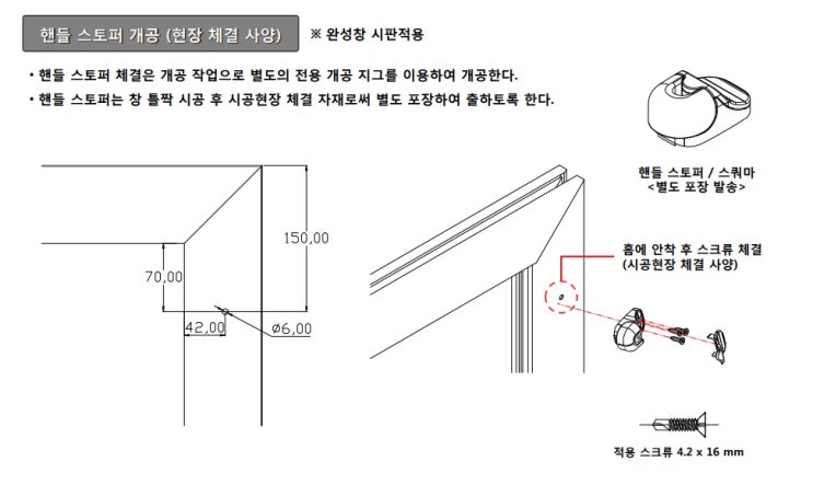 핸들 스토퍼(문짝 스토퍼)