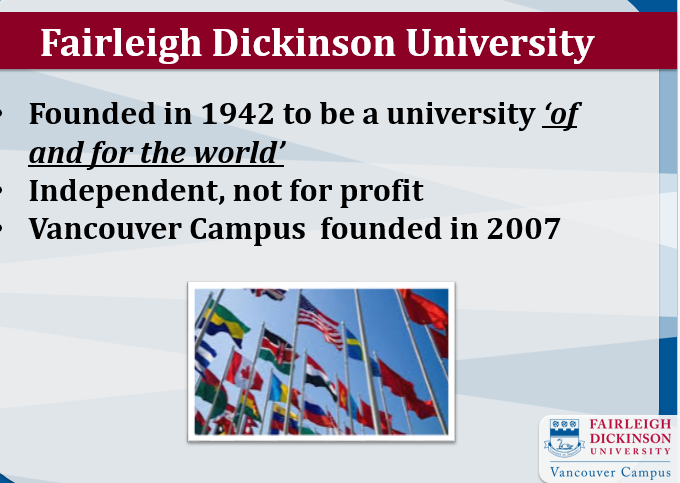 호텔경영학과 4년제 학위, 명문대학 Sprott-shaw + FDU Fairleigh Dickinson (미국호텔경영랭킹 상위권 ...