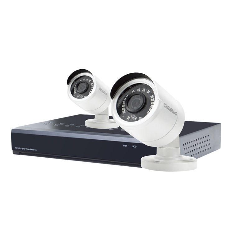 캠플러스 200만화소 4채널 2캠 CCTV세트, CP-AB0402