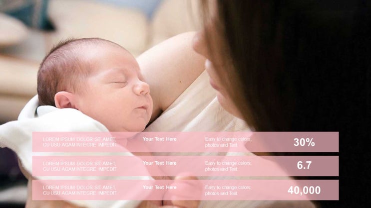 무료 PPT 템플릿 : 깔끔한 발표용 PPT 템플릿 (임신과 출산 ver.) 다운