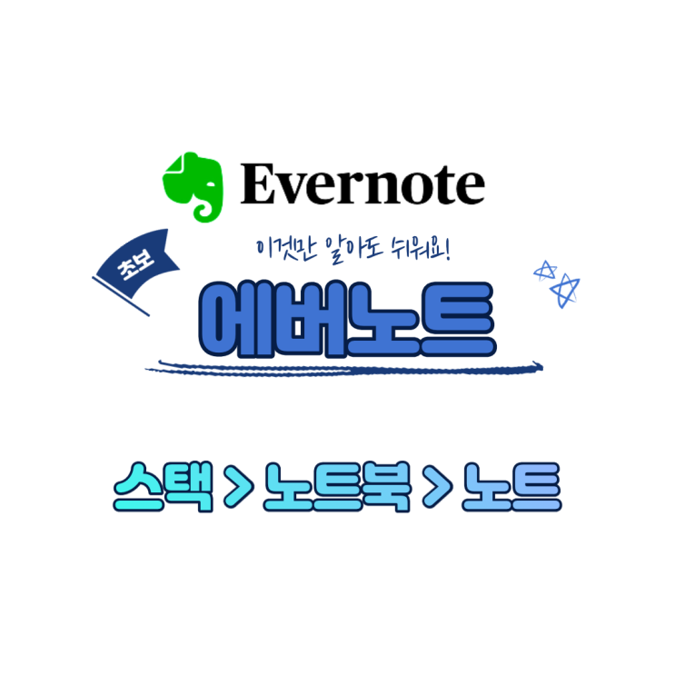  에버노트 EVERNOTE 사용법 이것만 알면 쉬워져요(스택>노트북>노트)
