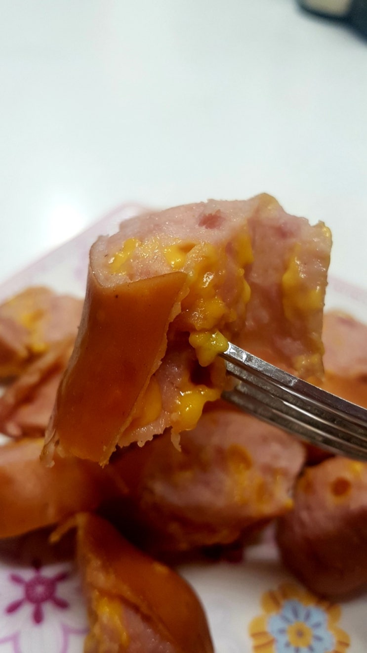  CU편의점 안주 롱치즈소시지 무려 30cm나 소시지 치즈덕후 집중하세요