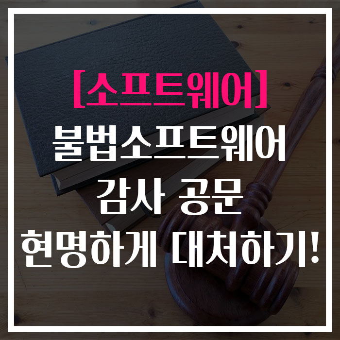  [소프트웨어]불법소프트웨어 감사공문 현명하게 대처하기!