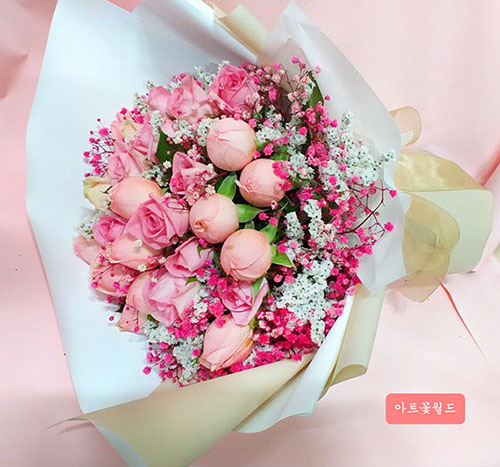  사상 꽃집 감전동 꽃집 아트꽃월드 전국 꽃배달 혼합장미꽃다발8