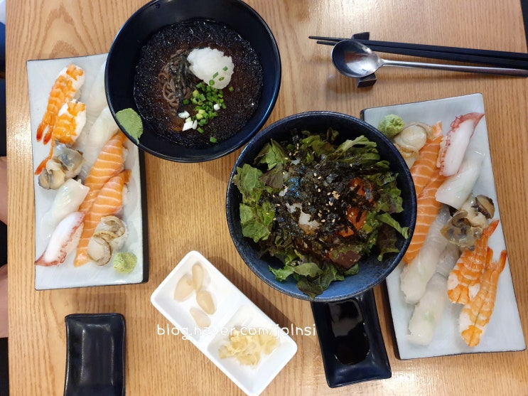 군자역 군자동맛집 이동재 스시 모둠초밥에 냉모밀, 회덮밥세트 알찬구성