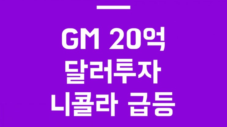 니콜라 주가 시간외 거래 53% 급등 GM 20억 달러 투자소식