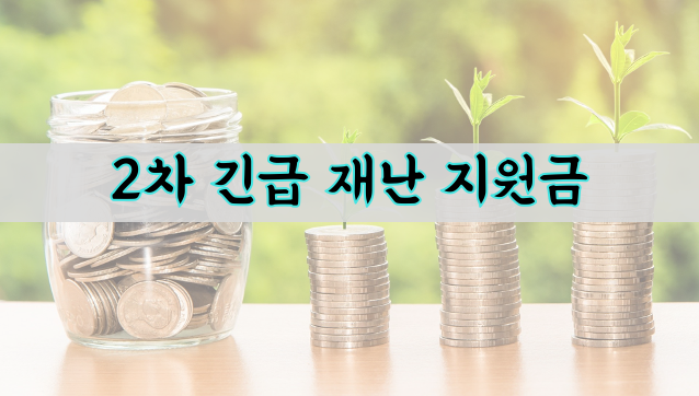 긴급 2차 재난지원금 지급 기준과 신청 일정은?