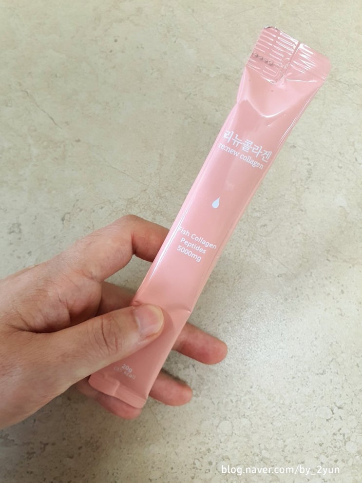  콜라겐 먹고 얼굴광내기 300달톤 저분자 웰릿 리뉴 콜라겐