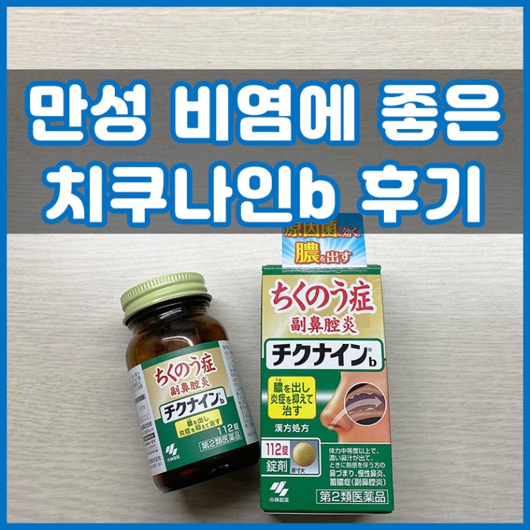 축농증 부비동염에 좋은 일본 비염약 치쿠나인 후기!