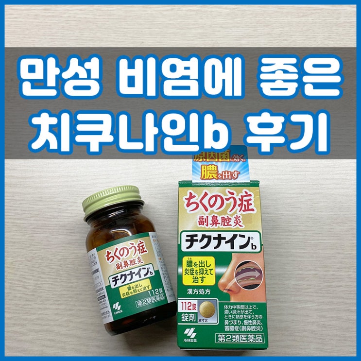  축농증 부비동염에 좋은 일본 비염약 치쿠나인 후기!