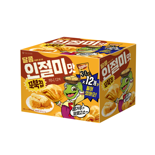  꼬북칩 미니 달콤한 콩가루 인절미맛, 30g, 12개