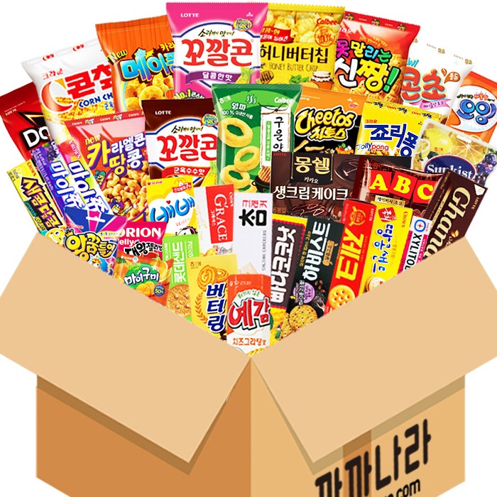  까까나라 과자 간식 랜덤 럭키박스 33p 과자세트, 1box, 30000원 럭키박스