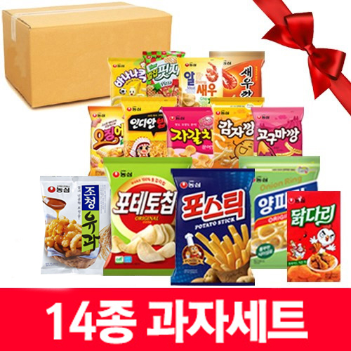  농심 과자 세트, 1세트, 소형 14종