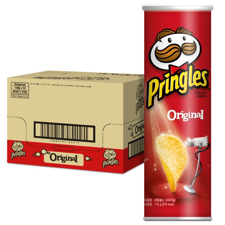  프링글스 오리지날 감자스낵, 110g, 12개입