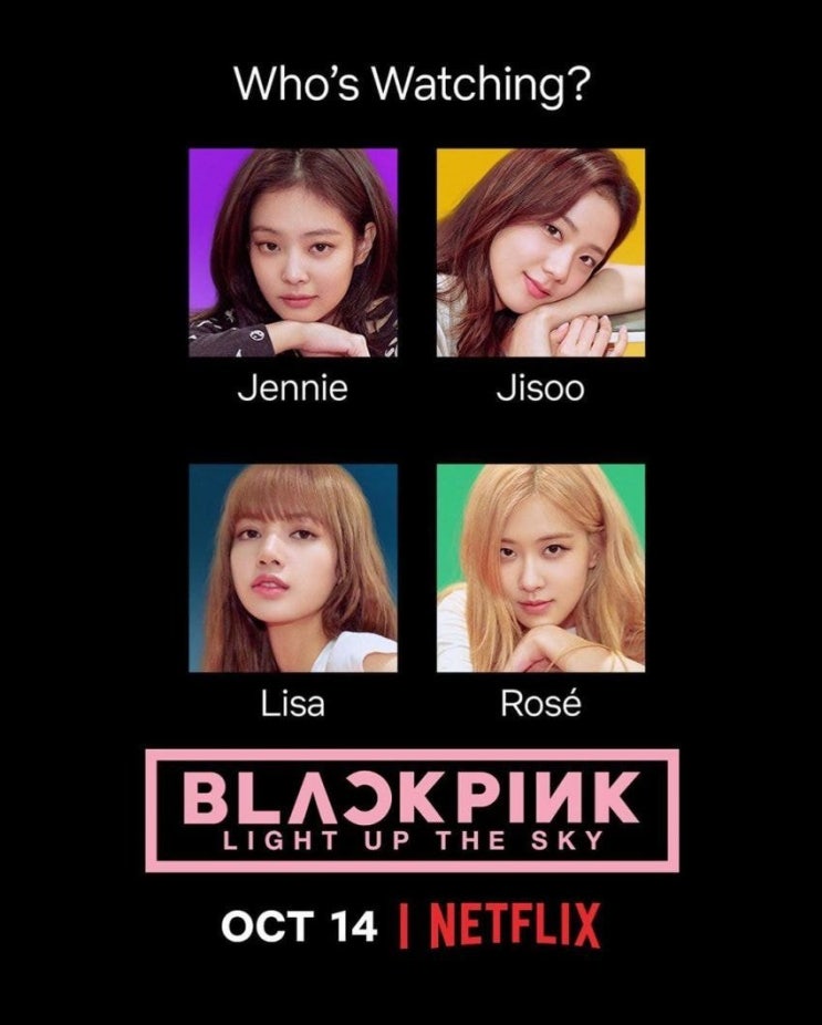 넷플릭스 다큐 나오는 블랙핑크 light up the sky 넷플릭스 다큐 나오는 블랙핑크 light up the sky