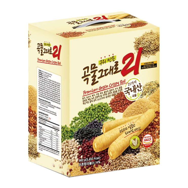 구워 만든 곡물 그대로 21 과자, 900g, 1개