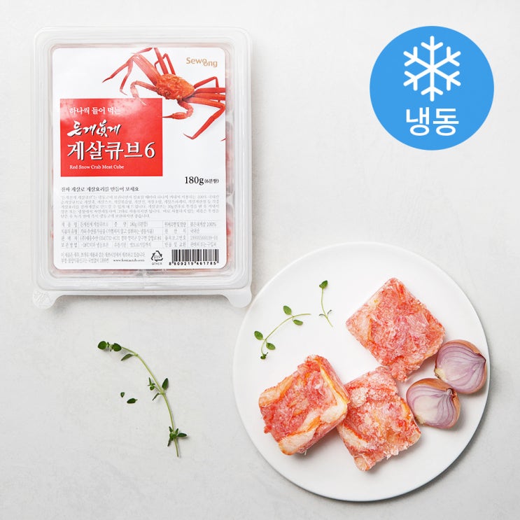  든게진게 국내산 게살 큐브 6 (냉동), 180g, 1개