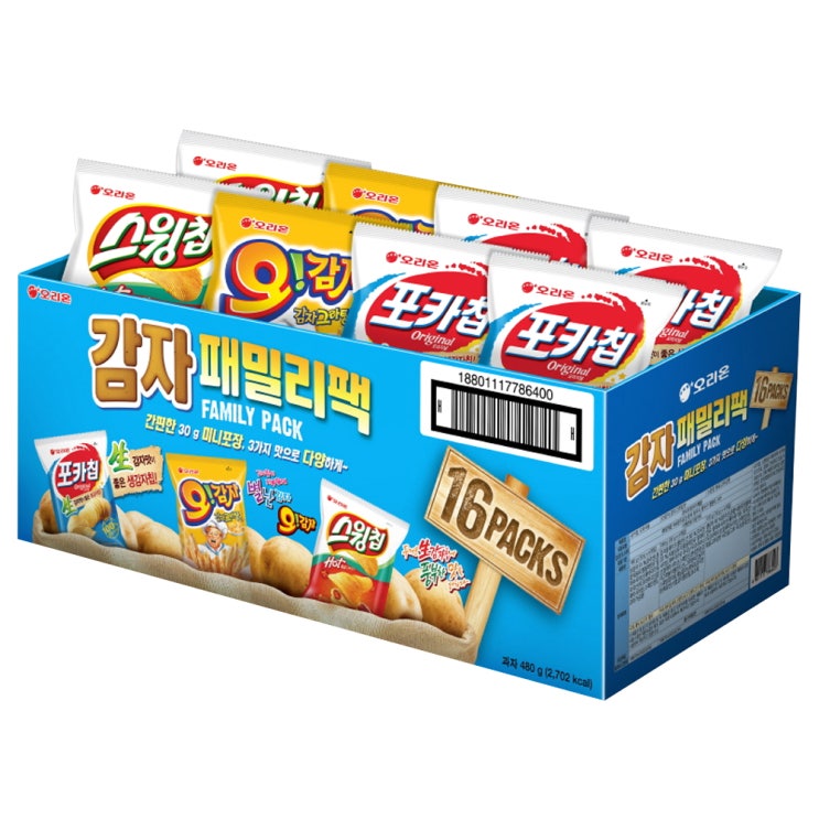  오리온 감자 패밀리팩, 3종, 1세트