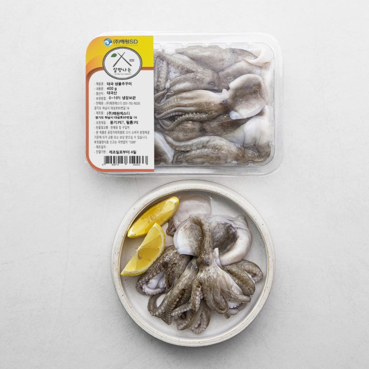  살맛나는 손질 생물주꾸미, 400g, 1팩