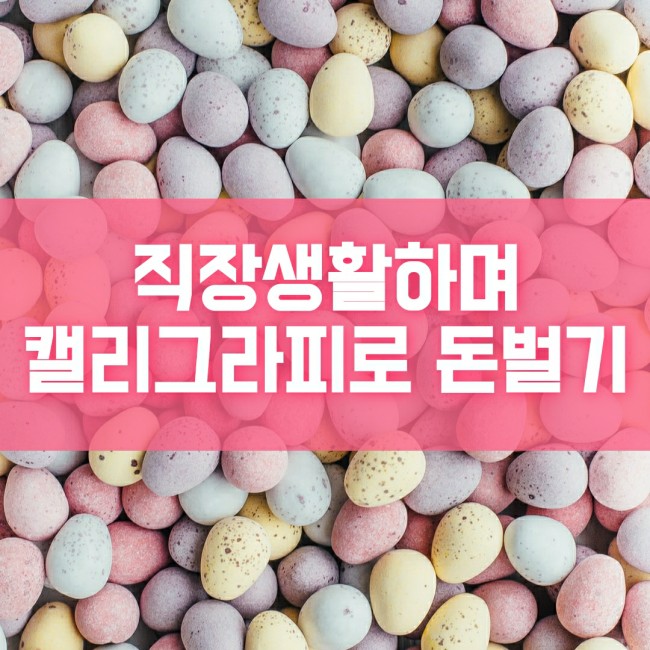  캘리그라피로 투잡하여 돈벌기 책리뷰