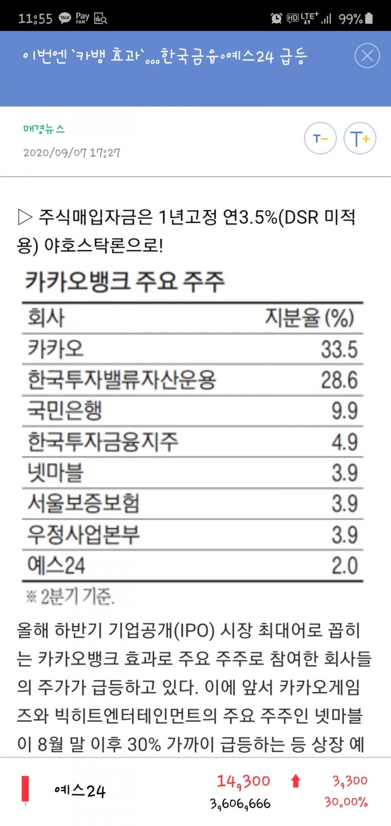 카카오게임즈 따상, 다음 카카오뱅크 상장 준비 : 네이버 블로그