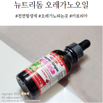  천연항생제 오레가노오일 효능도 알아볼까요? for 카포리아