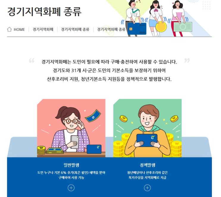  경기지역화폐 소비지원금 선착순지급 - 20만원 소비하면 5만원 더 준다