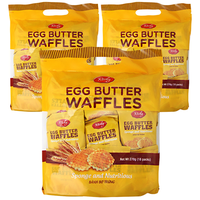  리치 에그버터 와플 18p, 270g, 3개입