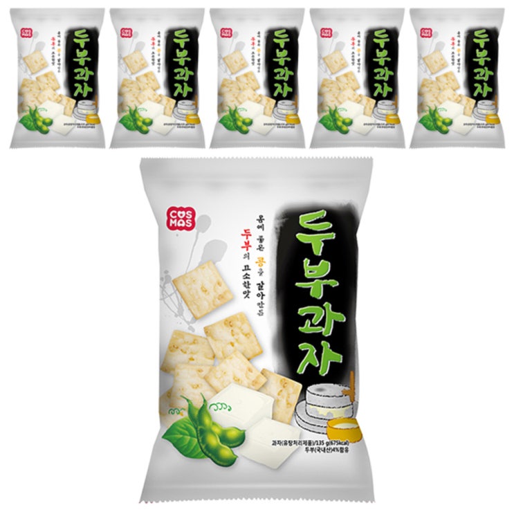  코스모스제과 두부과자, 135g, 6개입