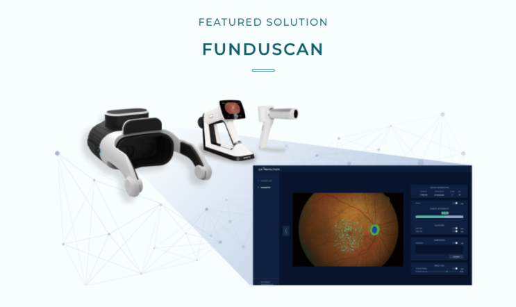  제이엘케이(JLK) 에이아이허브(AIHub) - FUNDUSCAN 인공지능 기반 이동형 안저 촬영장비와 결합한 안과질환 검출 솔루션