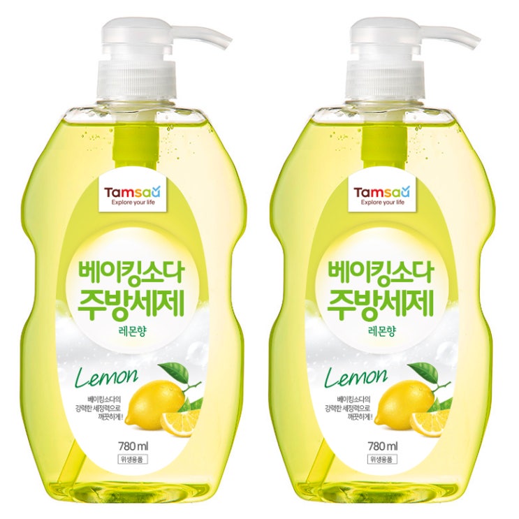  탐사 베이킹소다 주방세제 레몬향, 780ml, 2개