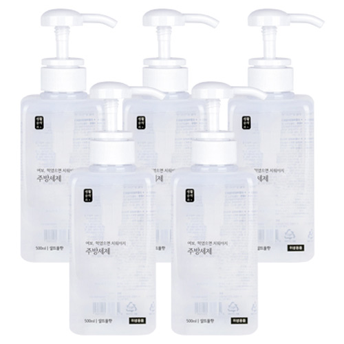  생활공작소 쌀뜨물 주방세제, 500ml, 5개입