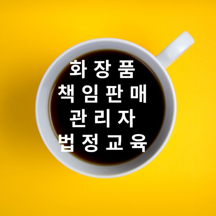 화장품 책임판매관리자  온라인비대면교육 받았어요 