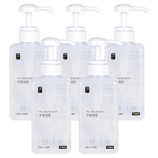  생활공작소 주방세제 바질, 500ml, 5개입