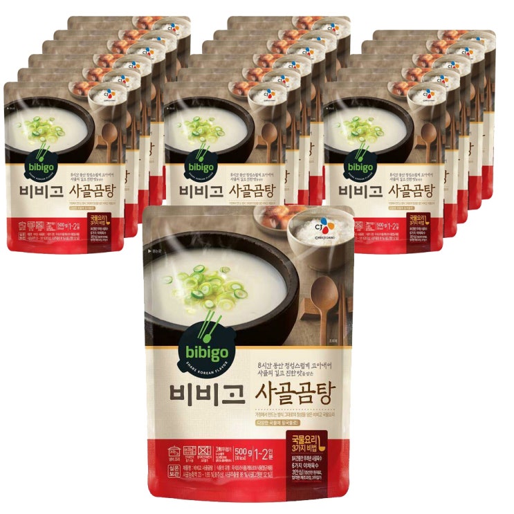  비비고 사골곰탕, 500g, 18개