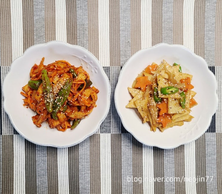Jinny's집밥레시피 어묵매운볶음 어묵간장볶음 만드는 법 국민 밑반찬 2종 Jinny's집밥레시피 어묵매운볶음 어묵간장볶음 만드는 법 국민 밑반찬 2종