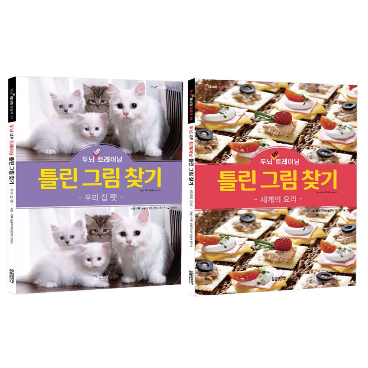  두뇌 UP 트레이닝 틀린 그림 찾기 우리집 펫 + 세계의 요리 세트, 달곰미디어