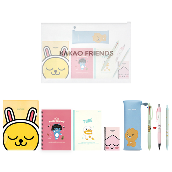  카카오프렌즈 신학기 실속구성 문구세트 A, 랜덤발송, 1세트