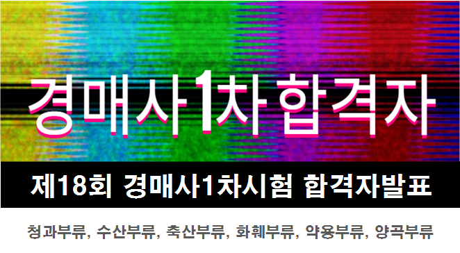  이번엔 합격했어? 경매사시험