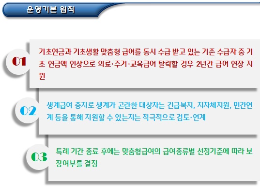 기초생활수급자 기초연금 인상 특례